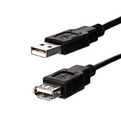 Logo Economy Przedłużacz USB (2.0), USB A M - USB A F, 3m, czarny