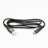 Logo USB kabel (2.0), USB A M - USB C (M), 1m, 480 Mb/s, 5V/3A, czarny, box, oplot nylonowy, aluminiowa osłona złącza, EOL