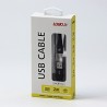 Logo USB kabel (2.0), USB A M - USB C (M), 2m, 480 Mb/s, 5V/3A, czarny, box, oplot nylonowy, aluminiowa osłona złącza, EOL