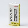 Logo USB kabel (2.0), USB A M - USB C (M), 2m, 480 Mb/s, 5V/3A, biały, box, oplot nylonowy, aluminiowa osłona złącza, EOL