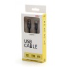 Logo USB kabel (3.2 gen 1), USB A M - USB C (M), 1m, 5 Gb/s, 5V/3A, szary, box, metalowy oplot, aluminiowa osłona złącza, EOL