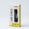 Logo USB kabel (3.2 gen 1), USB A M - USB C (M), 2m, 5 Gb/s, 5V/3A, czarny, box, oplot nylonowy, aluminiowa osłona złącza, EOL
