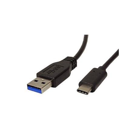 USB kabel (3.1), USB A M - USB C (M), 1m, okrągły, czarny, plastic bag, EOL
