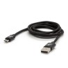 Logo USB kabel (2.0), USB A M - microUSB (M), 1m, 480 Mb/s, 5V/2A, czarny, box, oplot nylonowy, aluminiowa osłona złącza, EOL