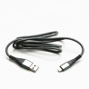 Logo USB kabel (2.0), USB A M - Apple Lightning M, 1m, certyfikat MFi, srebrny, box, oplot nylonowy, aluminiowa osłona złącza, E