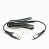 Logo USB kabel (2.0), USB A M - Apple Lightning M, 2m, certyfikat MFi, srebrny, box, oplot nylonowy, aluminiowa osłona złącza, E