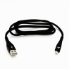 Logo USB kabel (2.0), USB A M - Apple Lightning M, 2m, certyfikat MFi, czarny, box, oplot nylonowy, aluminiowa osłona złącza, EO