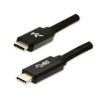 Logo USB kabel (3.2 gen 1), USB C (M) - USB C (M), 1m, 5 Gb/s, 5V/3A, czarny, box, oplot nylonowy, aluminiowa osłona złącza, EOL