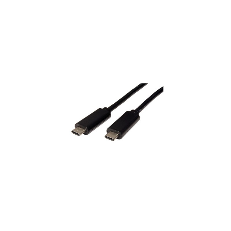 USB kabel (3.1), USB C (M) - USB C (M), 0.5m, czarny, plastic bag