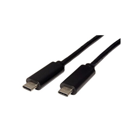 USB kabel (3.1), USB C (M) - USB C (M), 0.5m, czarny, plastic bag