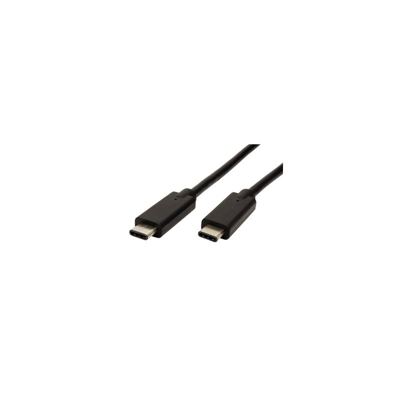 USB kabel (3.1), USB C (M) - USB C (M), 1m, czarny, plastic bag, EOL