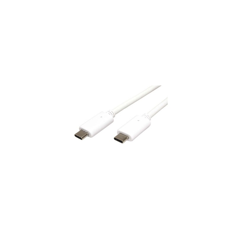 USB kabel (3.1), USB C (M) - USB C (M), 1m, biały, plastic bag, USB Power Delivery, EOL