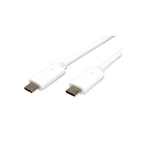 USB kabel (3.1), USB C (M) - USB C (M), 1m, biały, plastic bag, USB Power Delivery, EOL