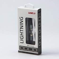Logo USB kabel (2.0), USB C (M) - Apple Lightning M, 1m, certyfikat MFi, srebrny, box, oplot nylonowy, aluminiowa osłona złącza,