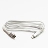 Logo USB kabel (2.0), USB C (M) - Apple Lightning M, 1m, certyfikat MFi, biały, box, oplot nylonowy, aluminiowa osłona złącza, E
