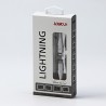 Logo USB kabel (2.0), USB C (M) - Apple Lightning M, 2m, certyfikat MFi, biały, box, oplot nylonowy, aluminiowa osłona złącza, E