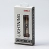 Logo USB kabel (2.0), USB C (M) - Apple Lightning M, 2m, certyfikat MFi, złoty, box, oplot nylonowy, aluminiowa osłona złącza, E