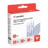 Verbatim USB-C kabel SoftTouch USB C (M) - USB C (M), 60W, 1.2m, fiolet, box, 30275