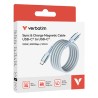 Verbatim USB-C kabel USB C (M) - USB C (M), 100W, 1.2m, magnetyczny, niebieski, box, 31856