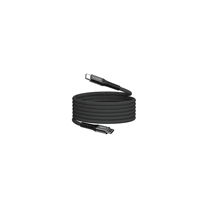 Verbatim USB-C kabel USB C (M) - USB C (M), 100W, 1.2m, magnetyczny, czarny, box, 31863