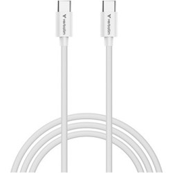 Verbatim USB kabel USB C (M) - USB C (M), 60W, 1m, czarno-biały, box, 32391