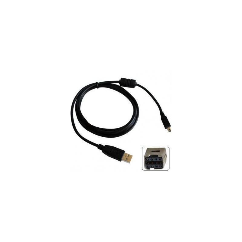 Logo USB kabel (2.0), USB A M - 8-pin M, 31179, 1.8m, czarny, blister, MINOLTA, EOL