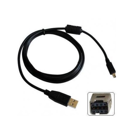 Logo USB kabel (2.0), USB A M - 8-pin M, 31179, 1.8m, czarny, blister, MINOLTA, EOL