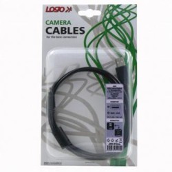 Logo USB kabel (2.0), USB A M - 8-pin M, 31179, 1.8m, czarny, blister, MINOLTA, EOL