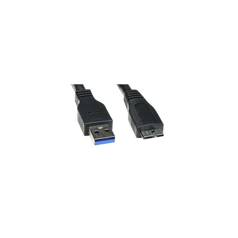 USB kabel (3.0), USB A M - USB micro B (M), 0.5m, czarny, EOL