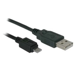 Logo USB kabel (2.0), USB A M - microUSB (M), 1m, czarny