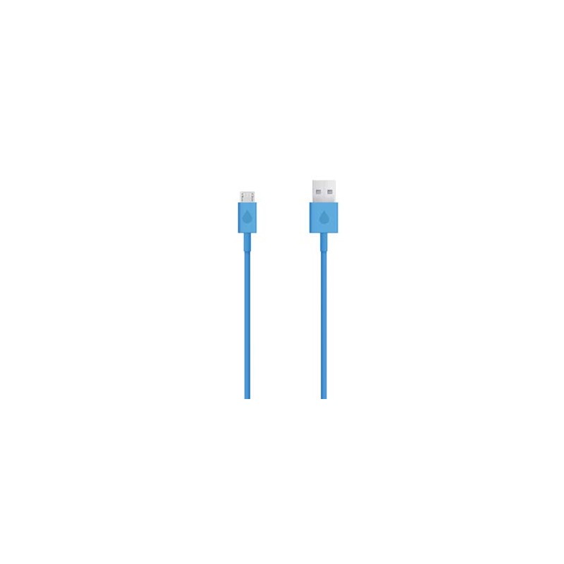 USB kabel (2.0), USB A M - microUSB (M), 1m, niebieski, EOL