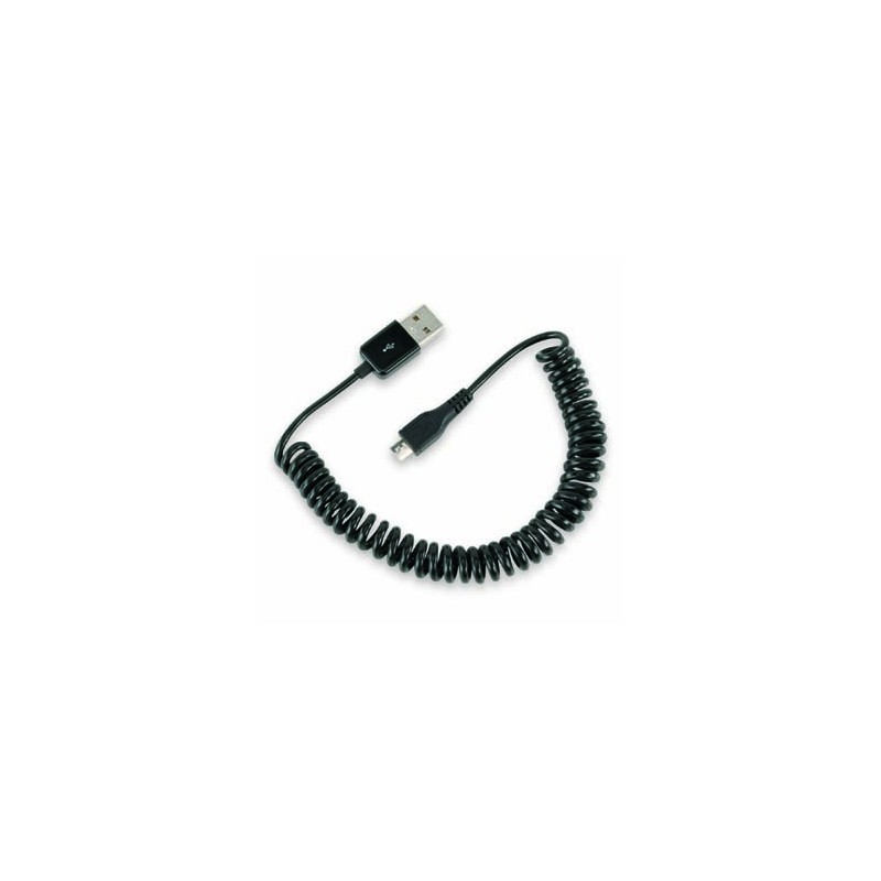 USB kabel (2.0), USB A M - microUSB (M), 1m, skręcony, czarny, EOL