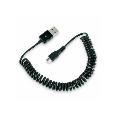 USB kabel (2.0), USB A M - microUSB (M), 1m, skręcony, czarny, EOL