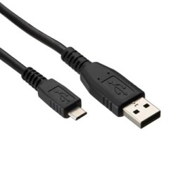 Logo USB kabel (2.0), USB A M - microUSB (M), 1.8m, czarny, blister