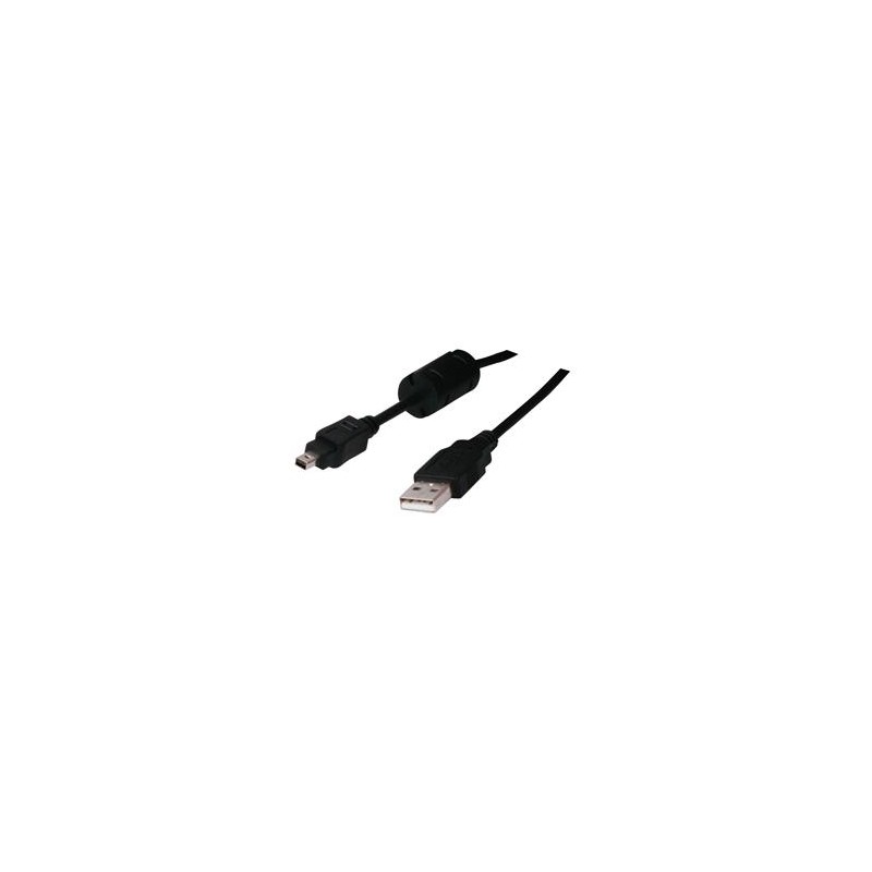 USB kabel (2.0), USB A M - 4-pin M, 26734, 1.8m, czarny, FUJI
