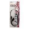 Logo USB kabel (2.0), 2x USB A (M) - miniUSB (M), 0.6m, czarny, blister, EOL