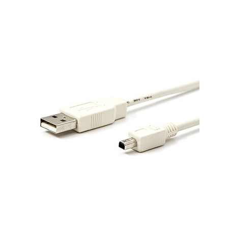 Logo USB kabel (2.0), USB A M - 4-pin M, 1.8m, biały, blister, MITSUMI