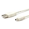Logo USB kabel (2.0), USB A M - 4-pin M, 1.8m, biały, blister, MITSUMI