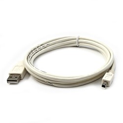 Logo USB kabel (2.0), USB A M - 4-pin M, 1.8m, biały, blister, MITSUMI