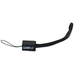 Logo USB kabel (2.0), USB A M - microUSB (M), 0.3m, czarny, blister, smycz na nadgarstek, EOL
