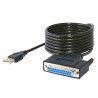 USB redukcja IEEE 1284, USB A M - DB25 F, do portu równoległego, EOL