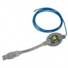 Kabel z podświetleniem 1.8m, niebieski, blister, zasilanie z USB