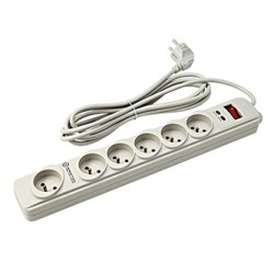 Powerton ENERGY PLUGIX, 3m, 6 gniazdek, biała, LED indikace, EOL