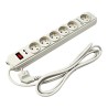 Powerton ENERGY PLUGIX, 3m, 6 gniazdek, biała, LED indikace, EOL