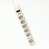 Powerton ENERGY PLUGIX, 3m, 6 gniazdek, biała, LED indikace, EOL
