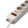 Powerton ENERGY PLUGIX, 3m, 6 gniazdek, biała, LED indikace, EOL