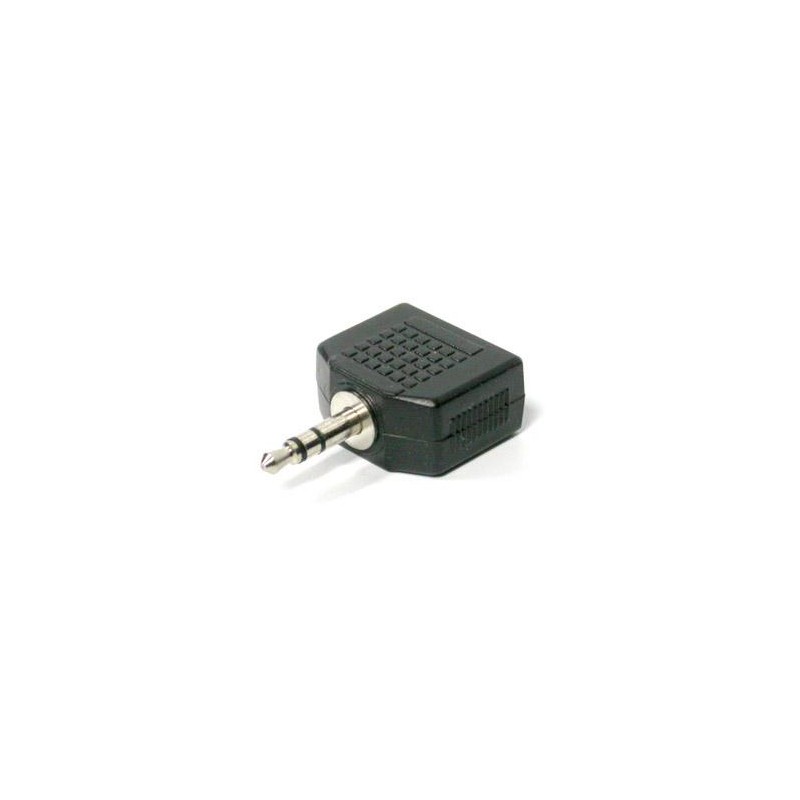 Audio rozgałęziacz, Jack (3,5mm) M - 2x Jack (3.5mm) F, stereo, czarna, EOL
