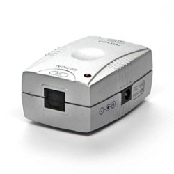 Konwerter audio sygnału cyfrowego, z optycznego na koncentryczny, TOSLINK F - CINCH F, z zasilaczem DC, EOL