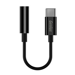 USB/Audio adapter, USB C (M) - Jack (3,5mm) F, stereo, czarna, Genius ACC-C100