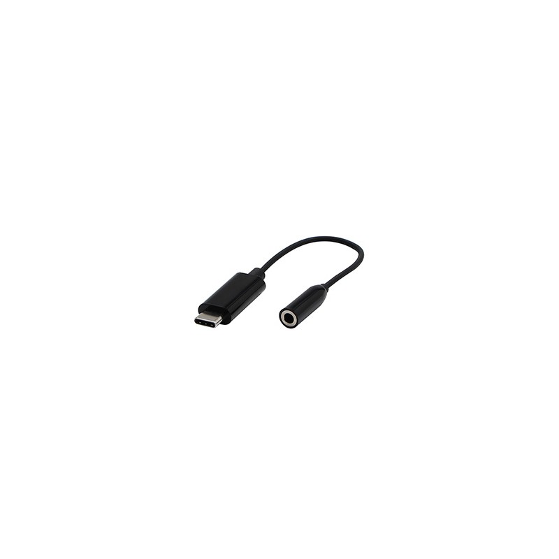 USB/Audio adapter, USB C (M) - Jack (3,5mm) F, stereo, czarna, EOL
